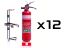 Picture of 1kg ABE Dry Chemical Powder Fire Extinguisher - Box of 12