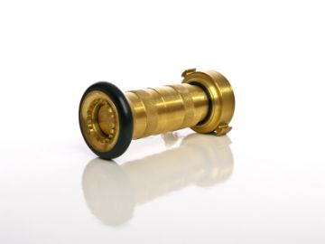 Show details for Fire Hose Nozzle - 38mm - Brass - Jet / Fog Picture of Fire Hose Nozzle - 38mm - Brass - Jet / Fog