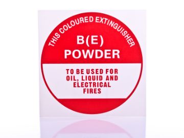 Show details for BE Fire Extinguisher ID Sign Picture of BE Fire Extinguisher ID Sign