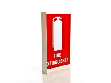 Show details for Fire Extinguisher Location Sign - Right Angle - Medium Picture of Fire Extinguisher Location Sign - Right Angle - Medium