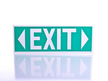 Show details for Exit - Left & Right Arrows Sign Picture of Exit - Left & Right Arrows Sign