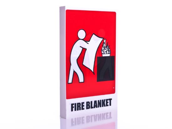 Picture of Fire Blanket Location Sign - Right Angle