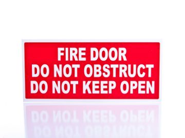 Show details for Fire Door Do Not Obstruct Do Not Keep Open Sign - Red Picture of Fire Door Do Not Obstruct Do Not Keep Open Sign - Red