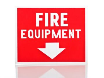 Show details for Fire Equipment Arrow Sign Picture of Fire Equipment Arrow Sign