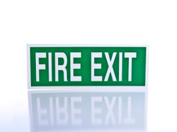 Show details for Fire Exit Sign Picture of Fire Exit Sign