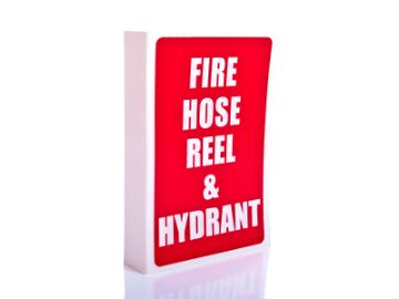 Show details for Fire Hose Reel & Fire Hydrant - Right Angle Sign Picture of Fire Hose Reel & Fire Hydrant - Right Angle Sign