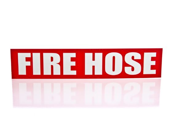 Picture of Fire Hose - Words Only Strip Sign