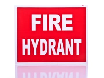 Show details for Fire Hydrant Sign - Square Format Picture of Fire Hydrant Sign - Square Format