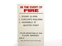 Picture of In the Event of Fire Sign