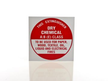 Show details for ABE Dry Powder Fire Extinguisher ID Sign - Metal Picture of ABE Dry Powder Fire Extinguisher ID Sign - Metal