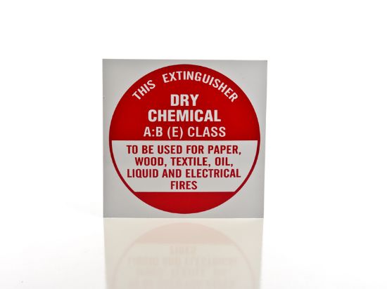 Picture of ABE Dry Powder Fire Extinguisher ID Sign - Metal