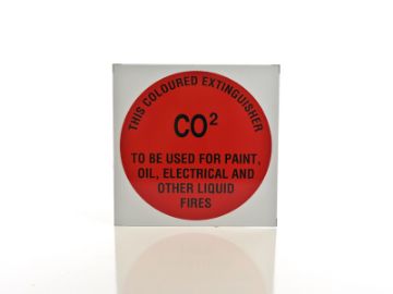 Show details for CO2 Fire Extinguisher ID Sign - Metal Picture of CO2 Fire Extinguisher ID Sign - Metal