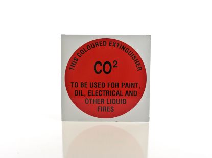 Picture of CO2 Fire Extinguisher ID Sign - Metal