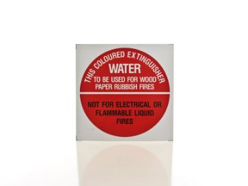 Show details for Air Water Fire Extinguisher ID Sign - Metal Picture of Air Water Fire Extinguisher ID Sign - Metal