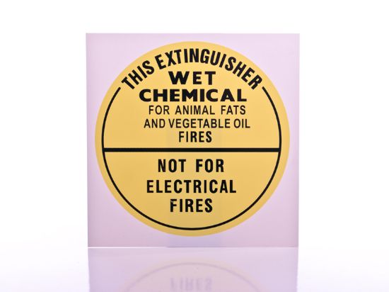 Picture of Wet Chemical Fire Extinguisher ID Sign - Metal