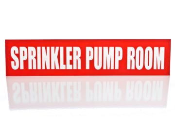 Show details for Sprinkler Pump Room Sign Picture of Sprinkler Pump Room Sign