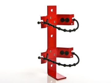 Show details for 4.5kg Fire Extinguisher Vehicle Bracket - Rubber Straps - Red Picture of 4.5kg Fire Extinguisher Vehicle Bracket - Rubber Straps - Red
